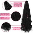thumbnail image 5 of LELINTA 18" Pony Tail Hairpiece Long Curly Weave Hairpiece Jaw Claw Ponytail Hair Extension One Piece Clip in Synthetic Hair Extensions, 5 of 8