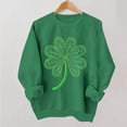 thumbnail image 3 of Craaazy St Patricks Day Tops for Women Shamrock Loose Long Sleeve Round Neck Spring Summer Clothes Gifts, 3 of 6