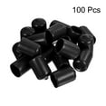 thumbnail image 2 of Uxcell 100pcs Round Rubber End Caps 5/8"(15.5mm) Black Cover Screw Thread Protectors, 2 of 7
