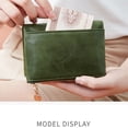 thumbnail image 4 of HAWEE Small Wallets for Women RFID Blocking Leather Trifold Compact Credit Card Holder with ID Window Ladies Zipper Coin Purse, 4 of 5