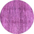 thumbnail image 1 of Ahgly Company Machine Washable Indoor Round Abstract Purple Modern Area Rugs, 8' Round, 1 of 4