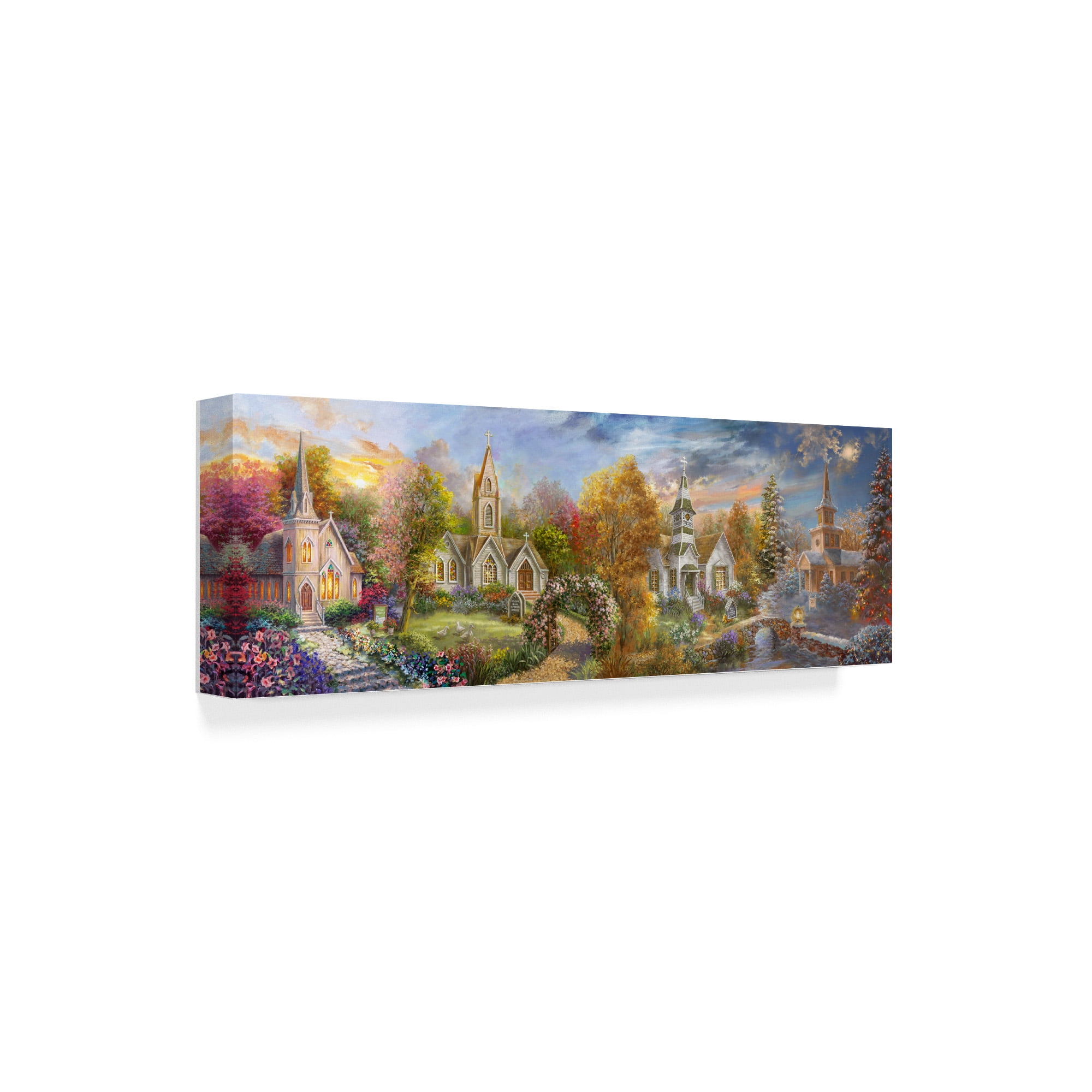Trademark Fine Art 'A Church for all Seasons' Canvas Art by Nicky Boehme