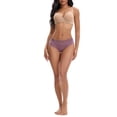 thumbnail image 2 of INSPIRE CHIC Women's Lace Underpants Mid Waisted Soft Breathable Briefs Underwear 2XL Purple, 2 of 4