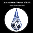 thumbnail image 2 of Bolsa de red de fútbol Nylon Fútbol Baloncesto Malla Voleibol Bolsa de transporte (Azul), 2 of 5