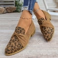 thumbnail image 2 of YOUYEDIAN Loafers for Women Pointed Toe Fashion Slip On Versatile Block Heel Shoes Casual Comfy Leopard Print Dress Shoes, 2 of 5