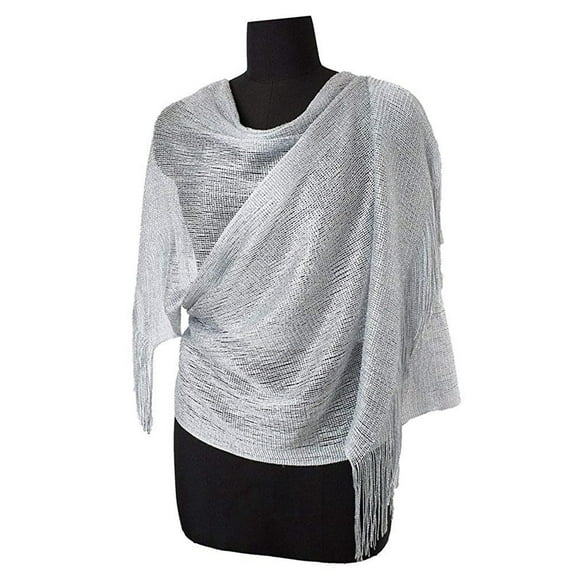 Gifts by RD Women's Silver Wedding Scarf Shawl