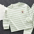 thumbnail image 5 of masbird Little Girls Boys Pajamas Sets Baby 2Pcs Cotton Pjs Kids Long Sleeve Sleepwear 6-12 Months 12-24 Months 2t 3t 4t 5t 6t 7t 8t 9t Children(Green,18-24 M), 5 of 6