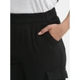 thumbnail image 5 of Time and Tru Women's and Women's Plus Cotton Double Cloth Cargo Pants, Sizes XS-4X, 5 of 5