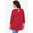 thumbnail image 2 of Roaman's Women's Plus Size Ultimate Three Quarter Sleeve Swing Tee, 2 of 6