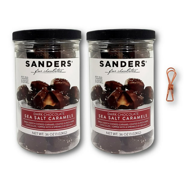 Sanders Dark Chocolate Sea Salt Caramels 2 X 36 Ounce (Pack of 2) with
