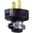 thumbnail image 2 of Leviton 48646 000-000 Non-Polarized Round Electrical Plug with Cord Clamp, 125 V, 15 A, 2 P, 2 W, Pack of 1, Black, 2 of 2