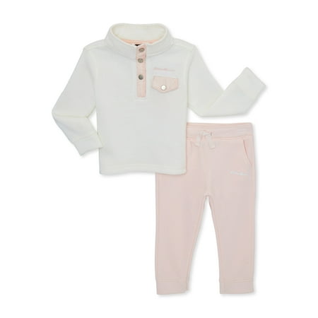 

Eddie Bauer Baby Girl Fleece Top & Jogger 2 Pc Outfit Set Sizes 12 Months-24 Months