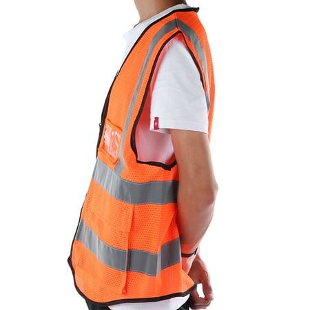 

Reflective Breathable Vest Breathable Hole Breathable Vest High Visibility For Truck Drivers Running Traffic Orange