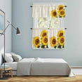 thumbnail image 6 of Sunflower Kitchen Curtains Valances and Tiers Set of 3 Countryside Yellow Flower Tier Curtains and Valance with Rod Pocket for Small Windows, 27.5"x24", 6 of 9