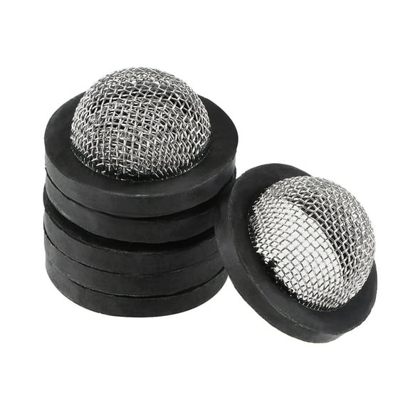Uxcell 24mm OD 17mm ID 3mm Thick Rubber Flat Washers with Inlet Filter 6 Count
