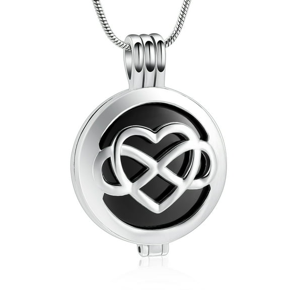 Hollow Urn Necklace for Ashes Cremation Jewelry for Human Ashes Memorial Keepsake Necklace Celtic Trinity Knot Necklace for Ashes