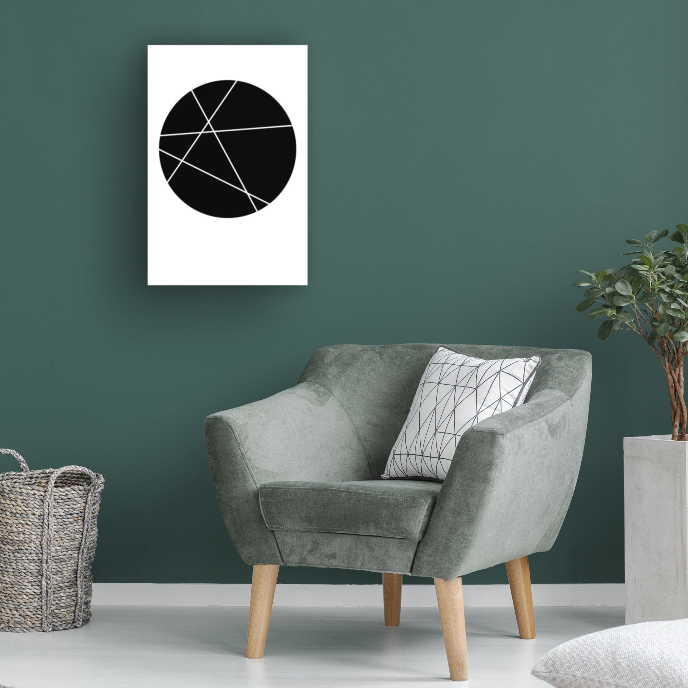 Trademark Fine Art Oju Design  Circle Line Canvas Wall Art