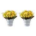 thumbnail image 3 of Flor artificial en maceta Monstrate decoración para el hogar amarillo 2Conjunto, 3 of 6