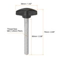 thumbnail image 2 of Uxcell 10 Packs M8 x 60mm Male Thread Tee Wing Knobs Thumb Screw Clamping Knobs Grip Black, 2 of 5