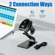 Wireless 2D Barcode Scanner with Adjustable Stand 1 Pack
