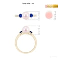 thumbnail image 5 of ANGARA Japanese Akoya Cultured Pearl & Blue Sapphire Engagement Ring in 14K Yellow Gold for Women | June Birthstone, Birthday, Anniversary, Jewelry Gift for Women | Pearl Ring, 5 of 9