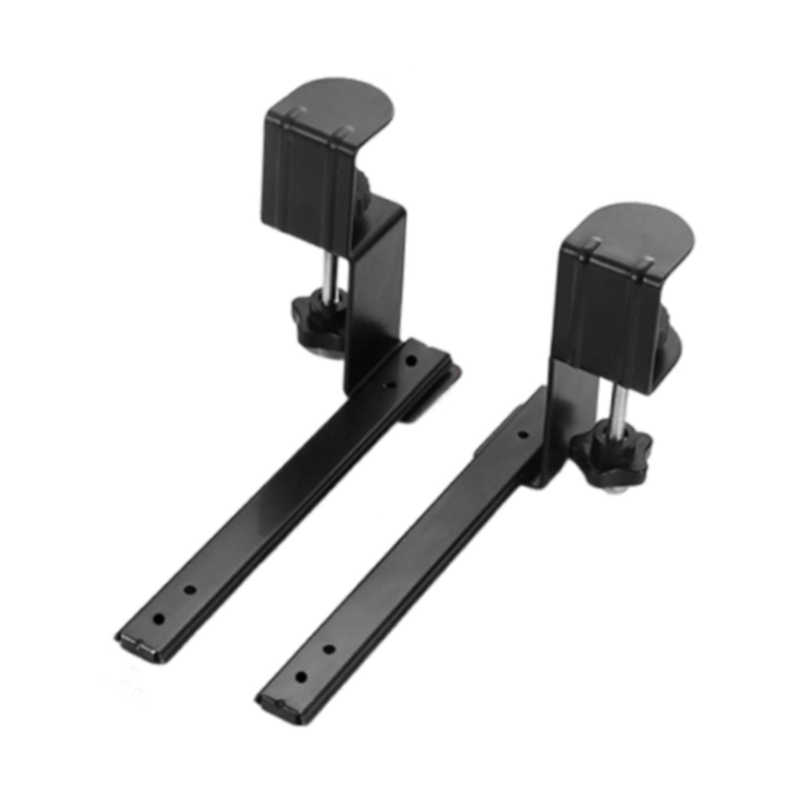 2 Pack Under Desk Keyboard Tray Slide Hardware Desk Extender Heavy Duty Steel Clamp on for Office Table Cabinet