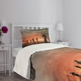 thumbnail image 5 of Ambesonne Zombie Quilted Bedspread Set 2 Pcs, Death Burning City, Twin Size, Salmon Pale Grey, 5 of 6