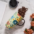 thumbnail image 3 of czcpp-Ceramic Travel Mug with Lid Coffee Mug with Gift Box Latte Mug Coffee Cup,17oz. Flower, 3 of 4