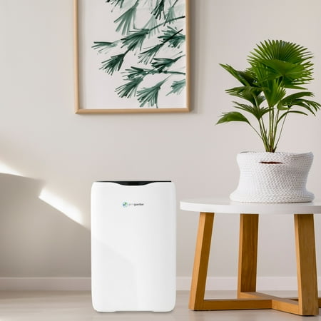 GermGuardian - 18" Console Air Purifier with True HEPA Pure Filter, Ionizer and Timer for 151 Sq. Ft Rooms - White