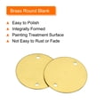 thumbnail image 4 of Uxcell 20pcs Brass Round Stamping Blank DIY Label Tags 20mm for Craft, Pendant Decoration, 1.5mm Double Hole, 4 of 6