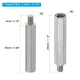 thumbnail image 2 of Uxcell M3x25mm+4mm Male-Female Hex Standoff Screws, Stainless Steel PCB Standoffs for Motherboards, 20 Pack, 2 of 4