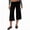 Black -AB02, variant on Foldover Culottes for Women Low Rise Gauchos Pants Cropped Flowy Flared Wide Leg Palazzo Lounge Yoga Capri Pant Coffee XL