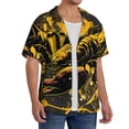 thumbnail image 2 of Gukieu Urban Graffiti Scorpion Illustration Print Men's Short-sleeved Shirts, Button-down Pocket Shirts, T-shirts, Beach Vacation Travel Summer Clothing-X-Large, 2 of 5