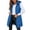Blue, variant on MOONDU Women's Long Puffer Vest Hooded Sleeveless Quilted Zip Up Longline Winter Warm Outerwear with Pockets Casual Top 8 Colors S-XXL