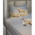 thumbnail image 2 of Ambesonne Horse Fitted & Top Sheet Set with Sham, Palomino Sand Desert, Purple Grey Peach, 2 of 4