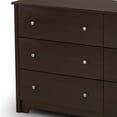 thumbnail image 3 of Pemberly Row Modern / Contemporary 6 Drawer Dresser in Chocolate, 3 of 13