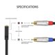 thumbnail image 5 of 3.5mm to 2RCA Sound Cable Female to Male Y 2RCA Splitter, 5 of 5