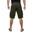 thumbnail image 2 of RAW X Mens Belted 12.5" Inseam Knee Length Cargo Shorts, Olive, 32, 2 of 7
