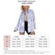 thumbnail image 5 of Camisa de mujer Tie Dye Cuello vuelto Manga larga Botón de una sola fila Ropa de abrigo informal suelta Azul claro M, 5 of 5
