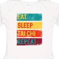 thumbnail image 4 of Inktastic Martial Arts Eat Sleep Tai Chi Repeat Boys or Girls Long Sleeve Baby Bodysuit, 4 of 5