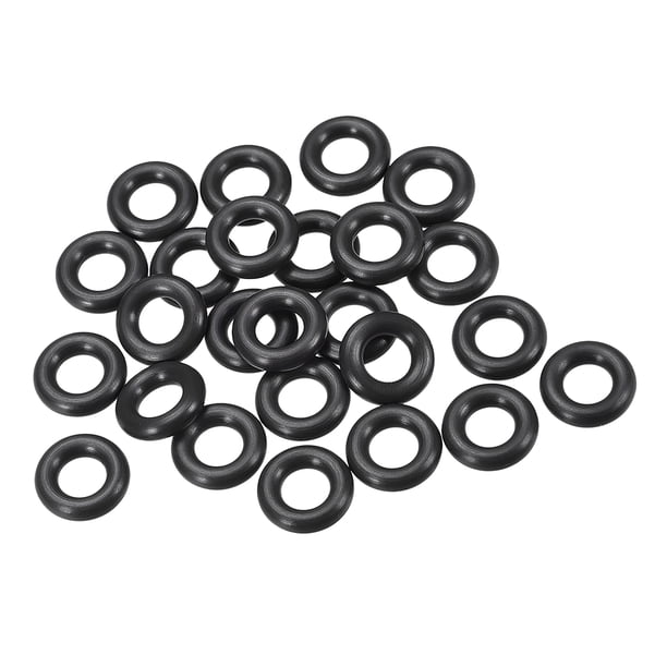 Anillos O de goma de fluoruro Uxcell, 3.5mm de ancho, junta de sellado negra 25 piezas 14mm OD, 7mm ID