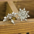 thumbnail image 5 of Soumake 1 Pair Women Fashion Elegant Snowflake Rhinestone Earrings Ear Studs Jewelry Gift For Daily Wear Fashion, 5 of 8