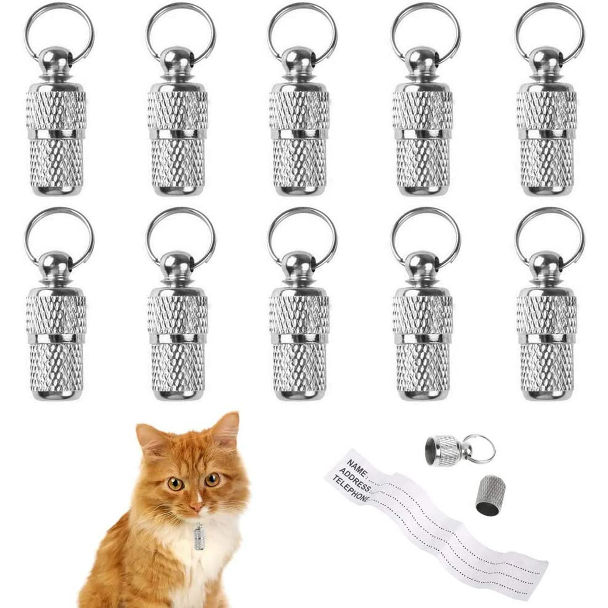 10pcs Tag Tube Cat ID Tag Holder Dog Address Anti-Lost Pendant Cat Address Mini Address Tags ID Tag for Collar - Fits Any Pet other Small Animals | Walmart Canada 10pcs Tag Tube Cat ID Tag Holder Dog Address Anti-Lost Pendant Cat Address Mini Address Tags ID Tag for Collar - Fits Any Pet other Small Animals | Walmart Canada