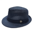 thumbnail image 4 of Sun Hats for Men Breathable Mesh Short Brim Panama Summer Hats, 4 of 6