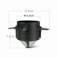 thumbnail image 1 of Black Stainless Steel Portable Hand Drip Coffee Maker - Filter-Free Reusable Mesh Filter Cup, Lightweight On-the-Go Brewing Tool with Drip Function, Multi-Purpose Handheld Coffee Appliance for Travel, 1 of 3