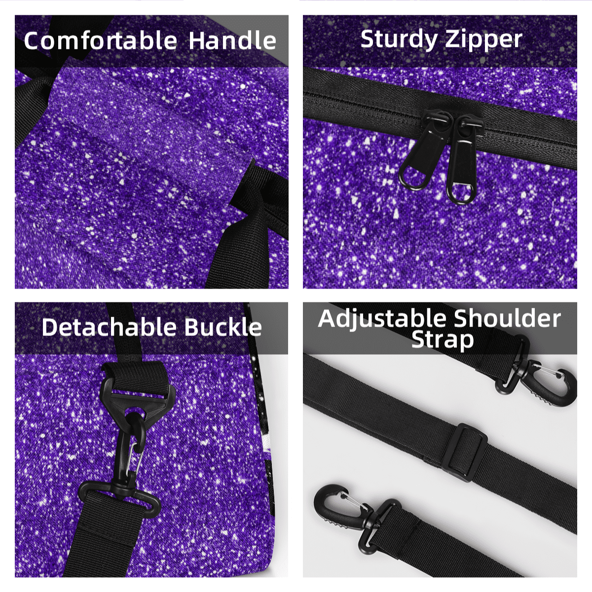 Herdesigns Cheer Bag Sports Duffle Bags Cheerleader Purple Gym Bag Weekender Travel Bag Waterproof Overnight Bag Carry On Travel Tote Bag Dance Bags