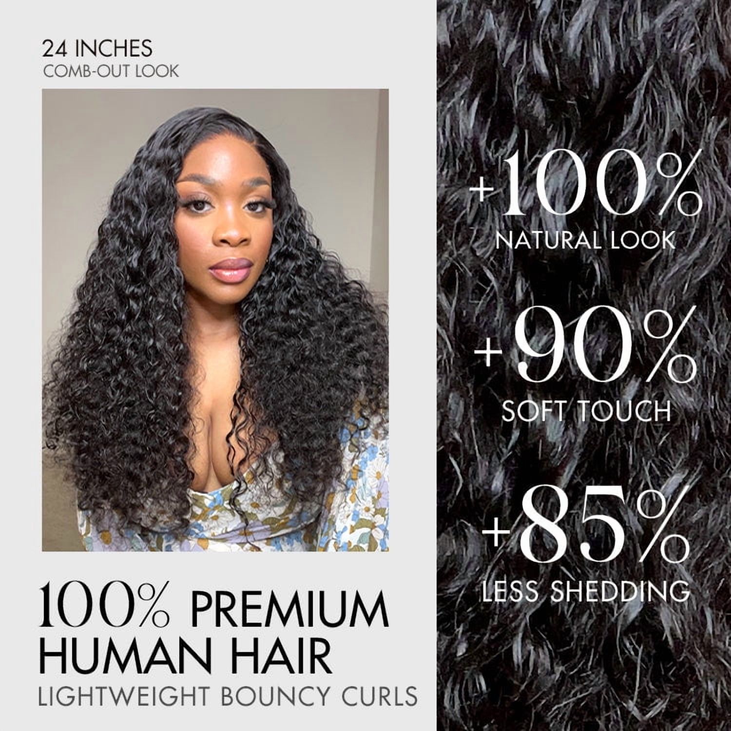 LUVME 26" 180% Density Water Wave 13x4 HD Lace Front Free Part Glueless Human Hair Wig Pre Cut Lace for Women 1pc