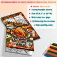 thumbnail image 3 of Netecom Fall and Thanksgiving Coloring Book Spiral Bound for Adults, Wooden Cover, 30 Autumn Coloring Pages of Thanksgiving Holiday for Stress Relief and Relaxation, 3 of 6