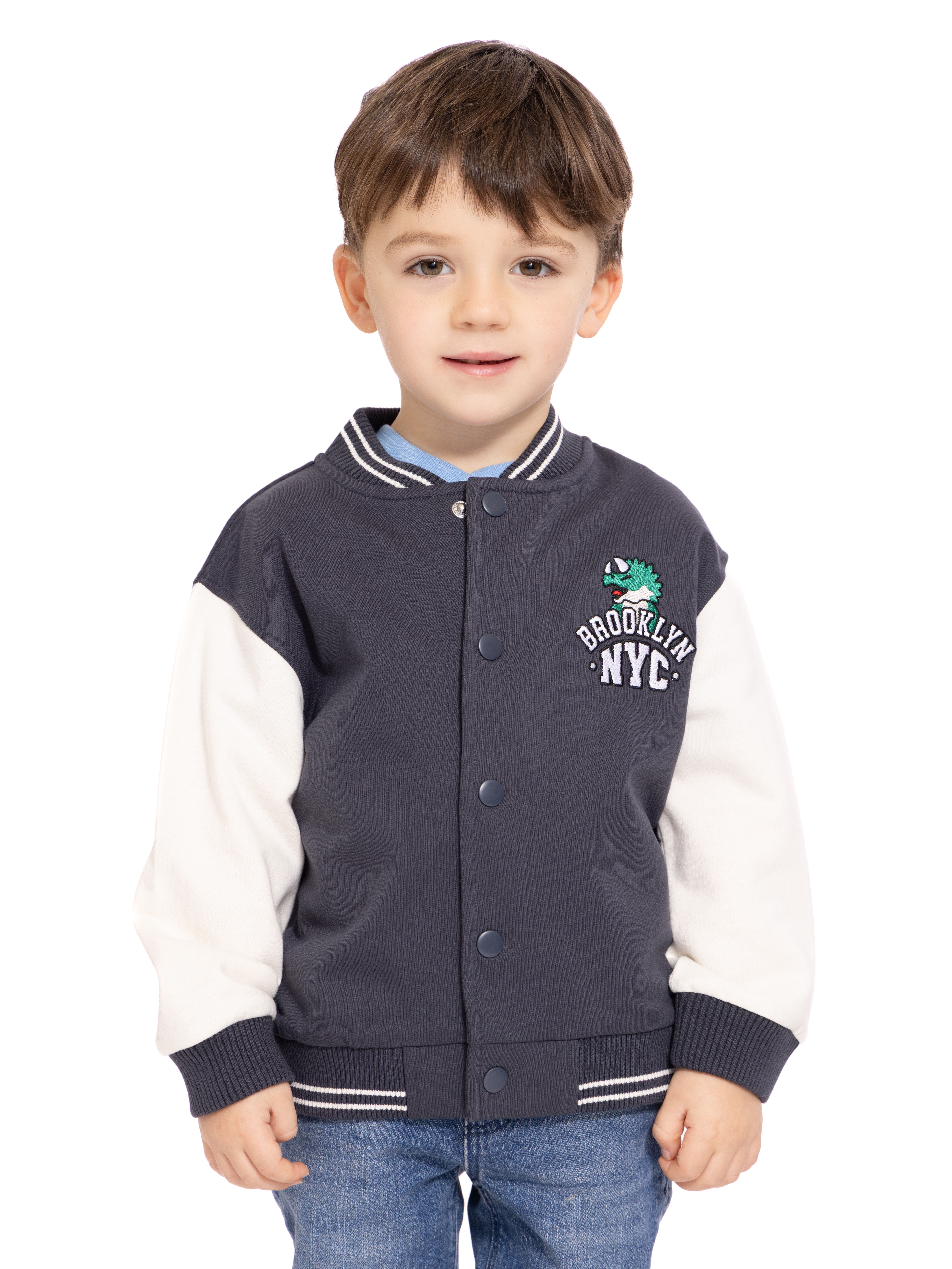 Wonder Nation Toddler Boys Varsity Bomber Jacket, Sizes 12M-5T