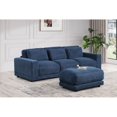 thumbnail image 3 of Devion Furniture 4-Piece Upholstered Fabric & Velvet Modular Sofa in Blue, 3 of 13